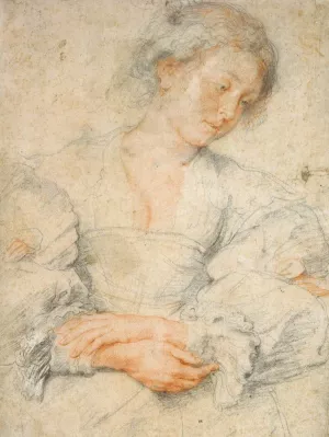 Portrait of a Young Woman by Peter Paul Rubens - Hand-Painted Oil Painting Reproduction