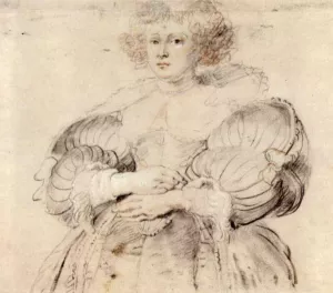 Portrait of Helena Fourment by Peter Paul Rubens - Hand-Painted Oil Painting Reproduction
