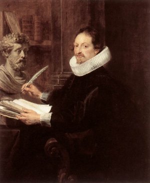 Portrait of Jan Gaspar Gevartius by Peter Paul Rubens - Hand-Painted Oil Painting Reproduction