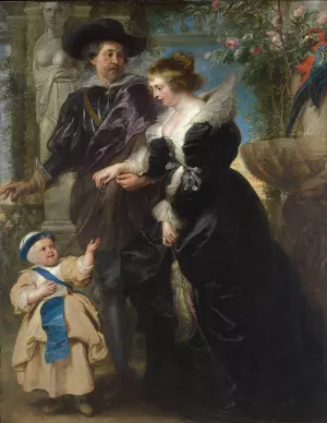 Rubens, His Wife Helena Fourment, and Their Son Frans by Peter Paul Rubens - Hand-Painted Oil Painting Reproduction