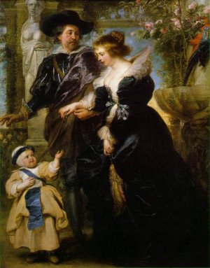 Rubens, His Wife Helena Fourment, and Their Son Peter Paul by Peter Paul Rubens Oil Painting Reproduction