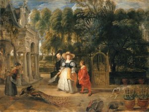Rubens in His Garden with Helena Fourment by Peter Paul Rubens Oil Painting Reproduction