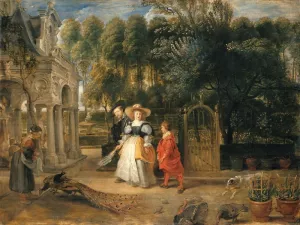 Rubens in His Garden with Helena Fourment by Oil Painting Reproduction