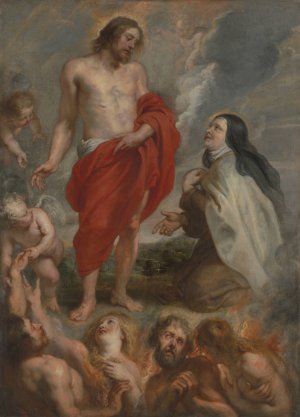 Main Product Photo of Saint Teresa of avila Interceding for Bernardino de Mendoza in Purgatory Painting by Peter Paul Rubens