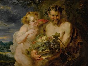 Satyr And Bacchante by Oil Painting Reproduction