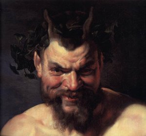 Satyr and Girl Detail by Peter Paul Rubens Oil Painting Reproduction