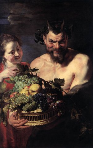 Satyr and Girl by Peter Paul Rubens Oil Painting Reproduction