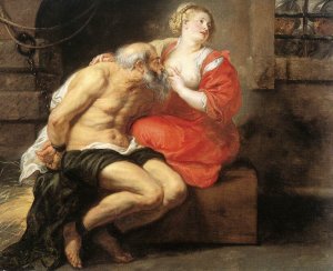 Simon and Pero Roman Charity by Peter Paul Rubens - Hand-Painted Oil Painting Reproduction
