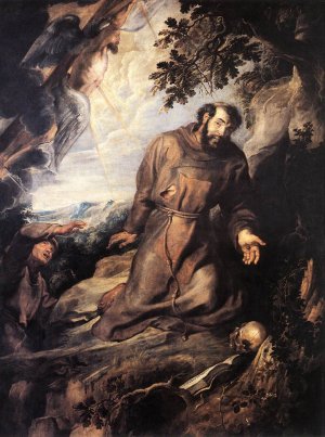 St Francis of Assisi Receiving the Stigmata by Peter Paul Rubens Oil Painting Reproduction
