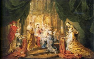 St Ildefonso Receiving a Priest Cloak by Peter Paul Rubens Oil Painting Reproduction
