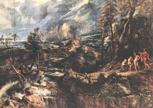 Stormy Landscape by Oil Painting Reproduction