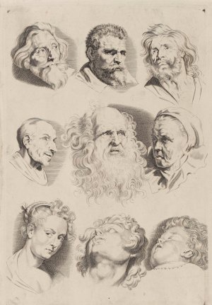 Study of Heads by Peter Paul Rubens Oil Painting Reproduction