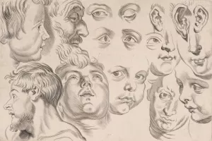 Study of Heads by Peter Paul Rubens - Hand-Painted Oil Painting Reproduction