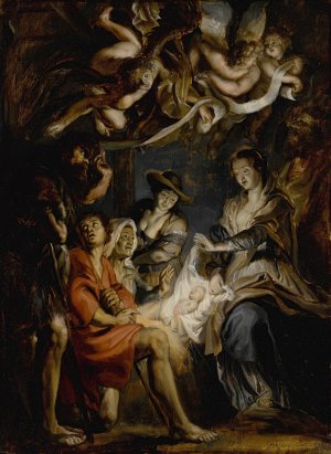 Main Product Photo of The Adoration Of The Shepherds Painting by Peter Paul Rubens