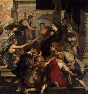 The Apotheosis of Henry IV and the Proclamation of the Regency of Marie de Medicis on May 14, 1610 Detail 2 by Peter Paul Rubens Oil Painting Reproduction