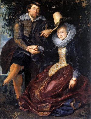 The Artist and His First Wife, Isabella Brant, in the Honeysuckle Bower by Peter Paul Rubens Oil Painting Reproduction