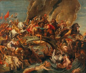 Main Product Photo of The Battle Of The Amazons Painting by Peter Paul Rubens
