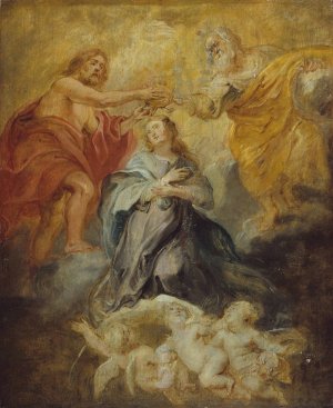 The Coronation of the Virgin by Peter Paul Rubens Oil Painting Reproduction
