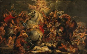 The Death of Decius Mus in a Battle against the Latins by Peter Paul Rubens - Hand-Painted Oil Painting Reproduction