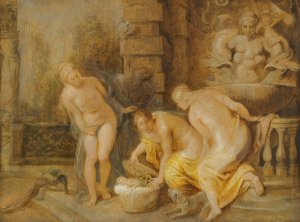 Main Product Photo of The Discovery Of The Baby Erichthonius By The Daughters Of Cecrops Painting by Peter Paul Rubens