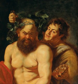 The Drunken Silenus with a Satyr by Peter Paul Rubens Oil Painting Reproduction