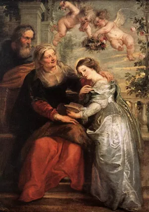 The Education of the Virgin by Peter Paul Rubens - Hand-Painted Oil Painting Reproduction