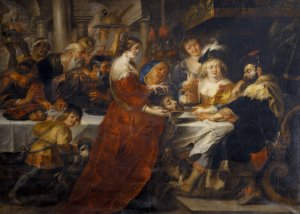 Main Product Photo of The Feast of Herod. Salome Bringing the Head of St John the Baptist on a Charger Painting by Peter Paul Rubens