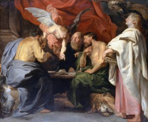 Main Product Photo of The Four Evangelists Painting by Peter Paul Rubens