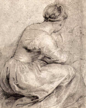 Main Product Photo of The Girl Squatted Down Painting by Peter Paul Rubens