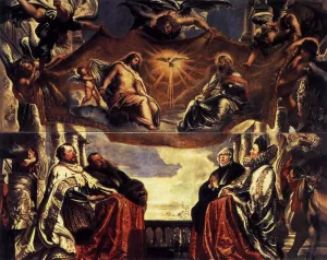 Main Product Photo of The Gonzaga Family Worshipping the Holy Trinity Painting by Peter Paul Rubens