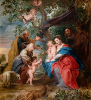 The Holy Family Under An Apple Tree by Peter Paul Rubens - Hand-Painted Oil Painting Reproduction
