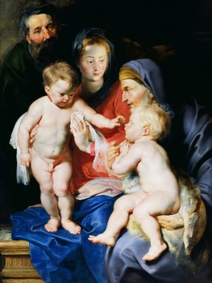 The Holy Family with Saint Elizabeth and Saint John the Baptist by Peter Paul Rubens Oil Painting Reproduction