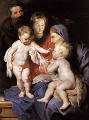 The Holy Family with Sts Elizabeth and John the Baptist by Peter Paul Rubens Oil Painting Reproduction