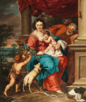 The Holy Family with the Infant Saint John the Baptist by Peter Paul Rubens - Hand-Painted Oil Painting Reproduction