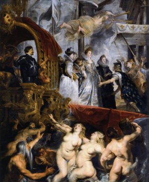 Main Product Photo of The Landing of Marie de Medicis at Marseilles Painting by Peter Paul Rubens