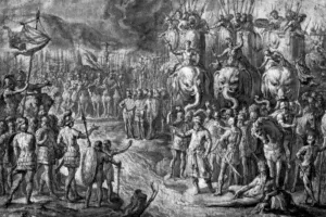 The Meeting of Scipion and Gannibal by Peter Paul Rubens - Hand-Painted Oil Painting Reproduction