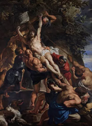 The Raising of the Cross by Peter Paul Rubens - Hand-Painted Oil Painting Reproduction
