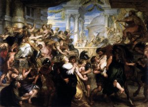Main Product Photo of The Rape of the Sabine Women Painting by Peter Paul Rubens