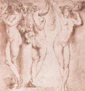The Three Caryatids by Peter Paul Rubens - Hand-Painted Oil Painting Reproduction