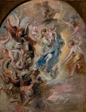 Main Product Photo of The Virgin as the Woman of the Apocalypse Painting by Peter Paul Rubens