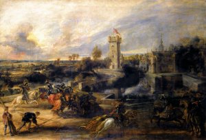 Tournament in front of Castle Steen by Peter Paul Rubens Oil Painting Reproduction