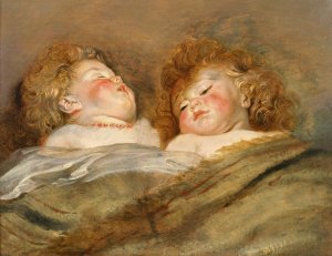 Main Product Photo of Two Sleeping Children Painting by Peter Paul Rubens