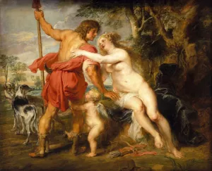 Venus and Adonis by Peter Paul Rubens - Hand-Painted Oil Painting Reproduction