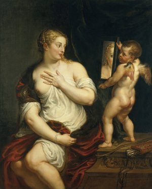 Venus and Cupid by Oil Painting Reproduction